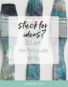 Stuck for ideas? 20 art techniques to try Mixed Media Art Techniques, Art Journal Techniques, Acrylic Painting Techniques, Art Instructions, Art Business, Art Tips, Art Plastique, Art Paint, Pick One