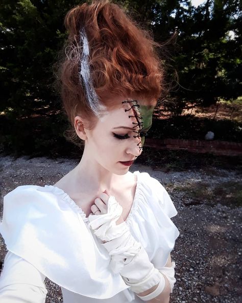 Bride of Frankenstein hair!! Check out the full look and the video tutorials on my main page: @the_sarcastic_ginger. • • • #halloween #halloweencostume #halloweentutorial #october #tutorial #halloweenmakeup #halloweenmovies #halloweenhair #brideoffrankenstein #brideoffrankensteinhair #brideoffrankensteinmakeup #brideoffrankensteincosplay #brideoffrankensteincostume #diy #crazyhair #redhead #dark #hauntinglybeautiful #spooky #costumeideas #bride #frankenstein #portrait #hairtutorial #makeuptutor Frankenstein Portrait, Frankenstein Hair, Bride Of Frankenstein Hair, Ginger Halloween, Bride Frankenstein, Bride Of Frankenstein Makeup, Bride Of Frankenstein Costume, Frankenstein Costume, Halloween Tutorial