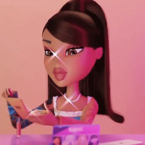 Bratz Gif Aesthetic, Bratz Animation, Bratz Icons Aesthetic, Bratz Doll Profile Pic, Bratz Gif, Bratz Edit, Brats Doll Profile Pic, Bratz Icon, Bratz Mood