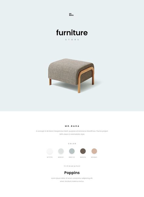 Presentation Furniture Design, Design De Configuration, Parallax Effect, Furniture Graphic, Website Concept, Furniture Website, Furniture Ads, Dropshipping Store, Ecommerce Themes