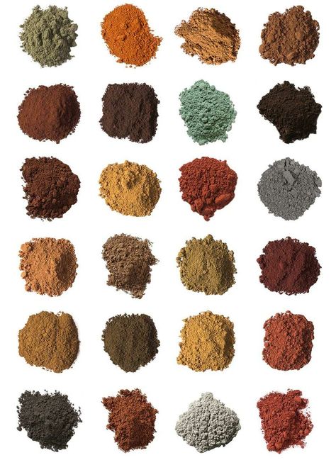 Non-Toxic Dry Color Pigment Sets | Non-Toxic Pigment Sets Winter Pallette, Pallet Inspiration, Ochre Lighting, Natural Spices, Paint Making, Earth Colors, Red Ochre, Earth Pigments, Natural Pigments