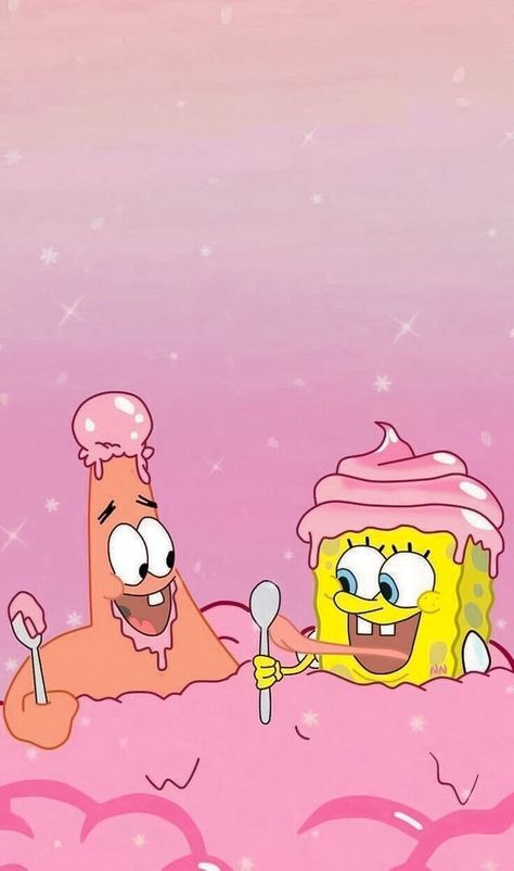 Spongebob And Patrick, Ice Cream, Wallpapers, Cream, Pink