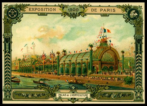 French Tradecard - Paris Exposition 1900 | Arlatte & Co Coff… | Flickr Cottage Illustration, Coffee In Paris, Fashion Show Themes, World's Columbian Exposition, Springtime In Paris, Paris 1900, British Architecture, Vintage House Plans, Vintage Poster Design