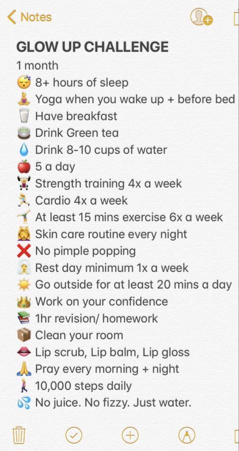 Glow Up Challenge, Green Tea Drinks, Summer Body Workout Plan, Morning Routine School, The Glow Up, Self Care Bullet Journal, Day Glow, Glo Up, Vie Motivation