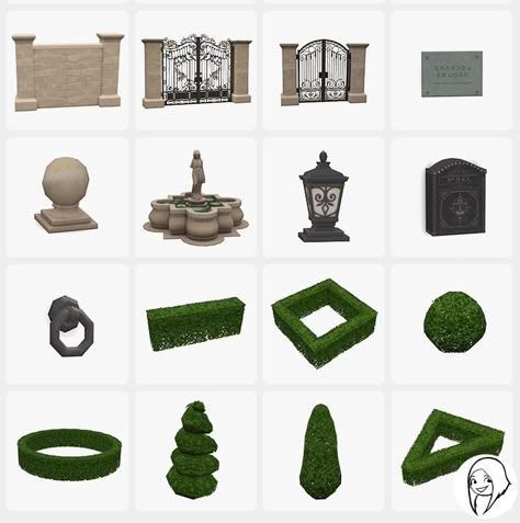 Introducing the "Pavilion Set" designed to craft a... : MMFINDS Wall Mailbox, French Vineyard, Stone Fence, Castle Decor, Sims 4 House Building, The Sims 4 Packs, Sims 4 Expansions, Free Sims, Sims 4 House Design