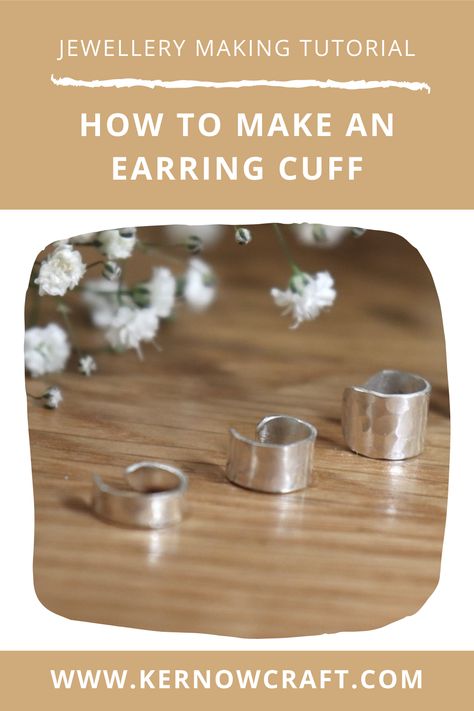 Metalsmithing For Beginners, Diy Silver Earrings, Silver Smithing For Beginners, Ear Cuff Tutorial, Jewelry Smithing, Jewellery Techniques, Jewelry Tutorials Free, Earring Cuff, Costume Jewelry Crafts