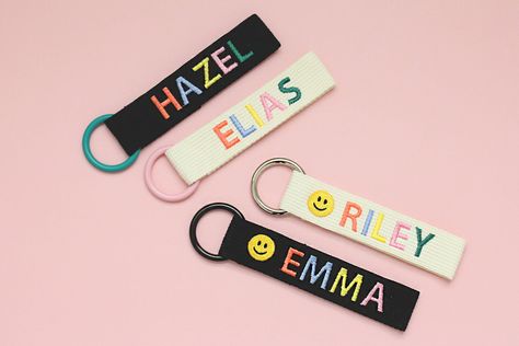 Excited to share the latest addition to my #etsy shop: Personalized Name Tag, Bag Tag, Colorful Personalized Embroidery Name tag, Key chain, Teacher gift, Custom key ring, Personalized Gift https://etsy.me/3fq55PP #thelemongstore Embroidery Name Tag, Personalized Embroidery Gifts, Embroidery Keychain, Personalized Bag Tags, Kids Bag, Bag Names, Stoney Clover, Kids' Bag, Personalized Embroidery