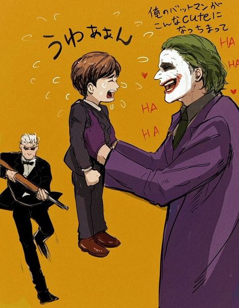 Alfred save me by akanebat Alfred Pennyworth Fanart, Bat Brothers, Dc Pictures, Joker Fanart, Alfred Jones, Batman Fanart, Alfred Pennyworth, All Batmans, Heath Ledger Joker