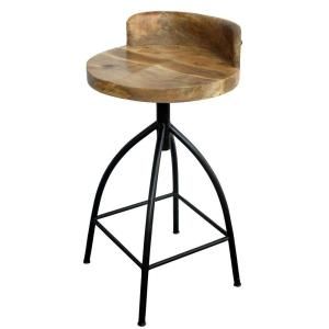 Armen Living Sonia 30 in. Barstool in Walnut Wood with Brown Pu Upholstery LCSOBABRWA30 - The Home Depot Jamie Parker, Stool With Backrest, Brown Bar Stools, Counter Height Stool, Industrial Bar Stools, Black Industrial, Adjustable Stool, Stylish Interior, Swivel Bar Stool