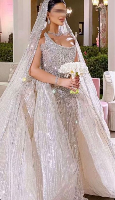 Hijabi Wedding Dress, Arab Bride, Wedding Dresses Whimsical, Dream Wedding Reception, Engagement Party Dresses, Ethereal Dress, Wedding Stage Design, Classy Wedding Dress, Pretty Wedding Dresses