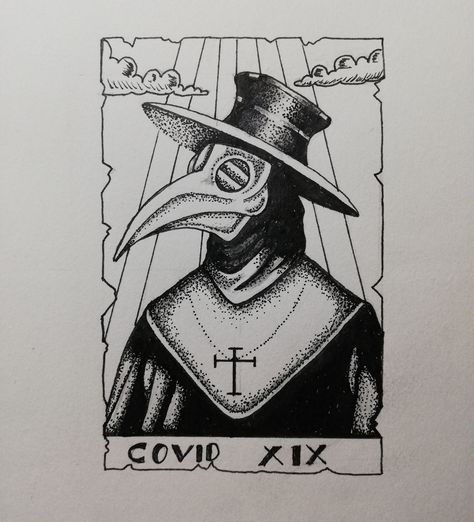 Plague Doctor Tarot Card Tattoo, Black Plague Tattoo, Plague Doctor Tarot Card, Plauge Doctor Tattoo Neotraditional, Plague Mask Drawing, Plague Mask Tattoo, Plague Doctor Drawing, Plague Doctor Art, Plague Doctor Tattoo