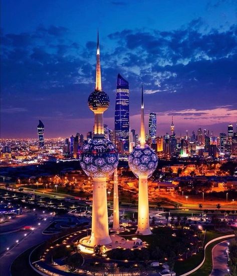 Kuwait Towers, Kuwait City, Islamic World, Travel Goals, Countries Of The World, Wallpaper Iphone Cute, Asia Travel, City Skyline, Most Beautiful Places