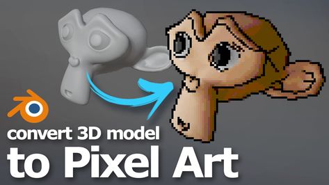 Convert 3D Model to Pixel Art using Blender Pixelate Compositor Blender 3d Art, 2d Pixel Art, Blender Model, Blender Character, Blender Character Modeling, Photoshop Basics, 3d Modeling Tutorial, 3d Blender, Simple Character