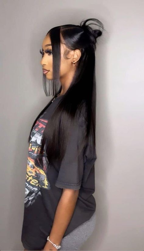 24 Inch Wig, Hairstyles Protective Styles, 2000s Hairstyles, Sleek Ponytail Hairstyles, Frontal Wig Hairstyles, Black Ponytail Hairstyles, Quick Weave Hairstyles, Frontal Hairstyles, Slick Hairstyles