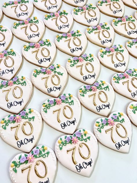 Cookies For 70th Birthday, 70th Cookies Decorated, 70th Birthday Cookie Ideas, 70 Birthday Cookies, 90th Birthday Royal Icing Cookies, 70th Birthday Cookies Decorated Woman, 70th Birthday Royal Icing Cookies, 70th Birthday Cookies Decorated, 70th Birthday Cookies