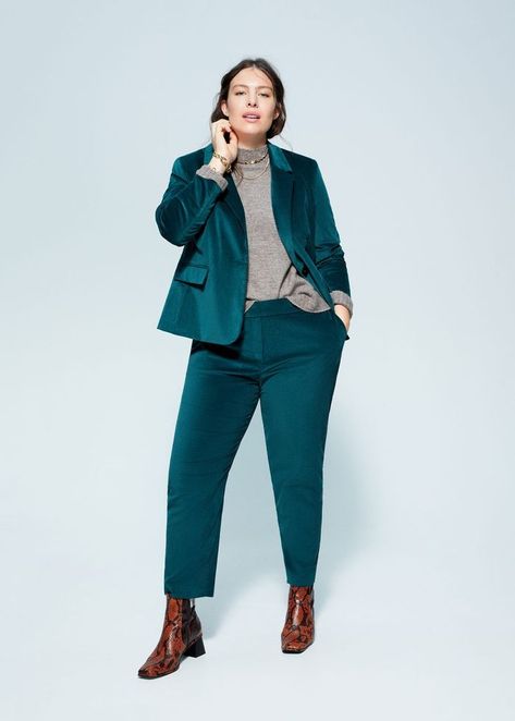 13 Colors That Go With Teal | Who What Wear Teal Blazer Outfit, Teal Pants Outfit, Teal Clothes, Green Trousers Outfit, Teal Suit, Blush Pants, Teal Outfits, Teal Pants, Teal Blazer