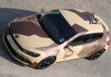 Camo Car, Camo Wraps, Vw Ideas, Car Wrapping, Volkswagen Scirocco, Vw Scirocco, Volkswagen Car, Car Wrap Design, Car Graphics