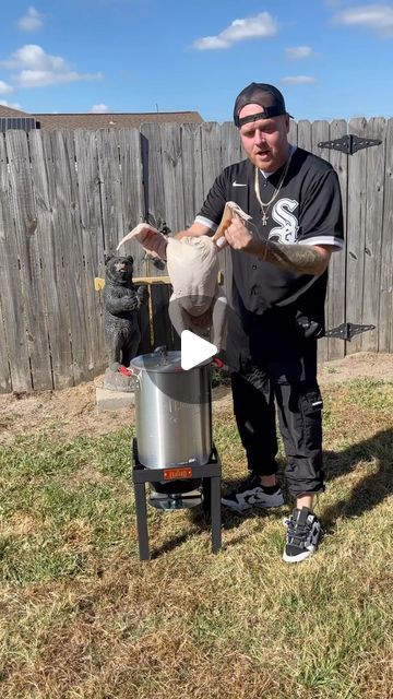 Patrick McMenemy on Instagram: "Time For Dat Deep Fried Turkey!! You betta try it!! Seasoned with @fireandsmokesociety #foodie #tasty #turkey #reels" Frying Turkey Thanksgiving, Frying A Turkey Thanksgiving, How To Fry A Turkey Deep Frying, Fry Turkey Recipes Deep, How To Deep Fry A Turkey, Deep Fry Turkey, Frying Turkey, Fried Turkey Recipes, Turkey Video