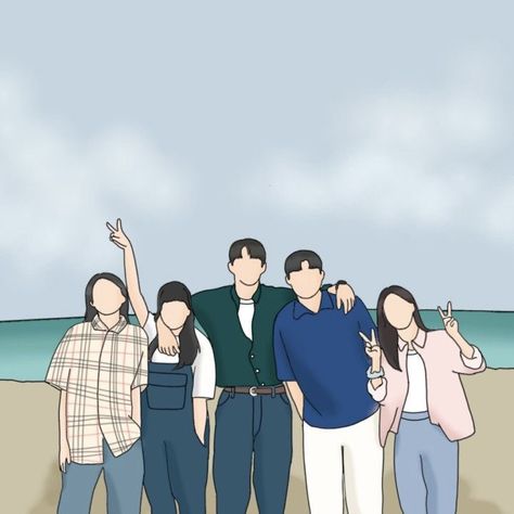 Kdrama Aesthetic Drawing, Kdrama Illustration Art, Kdrama Drawing, Kdrama Illustration, Korean Animation, Art Illustration Aesthetic, Frozen Wallpaper, Book Photography Instagram, Simple Character