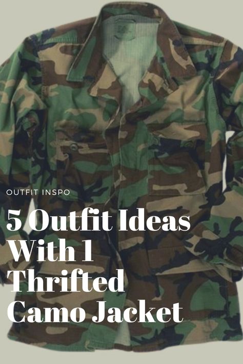 For those of you who are considering getting a Camo jacket, or to the ones who already have one and looking for outfit inspiration. (I see you baddie, I get it.. I’m the SAME way). Class is in session. We are going to take one jacket and style it 5 fashionable ways. Keep reading for a quick guide on different ways to style this unique yet familiar garment. Keep reading for more... Camo Jacket Outfit Fall, Cute Camo Outfits For Women, Camouflage Jacket Outfit, Cute Camo Outfits, Camo Jacket Outfit, Army Camo Jacket, Camoflauge Jacket, Fall Jackets Outfit, Camo Style