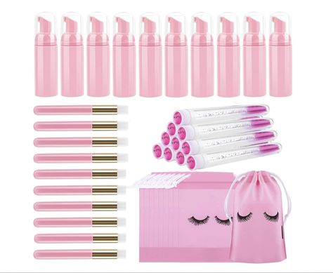 Amazon Lash Tech, Deluxe Lash Aftercare Kit, Rotary Tattoo, Aftercare Lash Extensions Kit, Lash Extension Training Kit, Lash Extension Care Kit, Eyelash Extensions Aftercare, Pink Mascara, Shampoo Dispenser