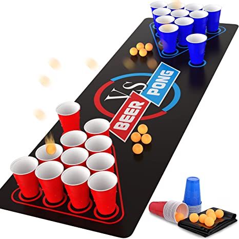 Games For Adults Party, Beer Pong Rules, Mini Beer Pong, Drinking Games For Adults, Beer Pong Cups, Drunk Games, Adult Drinking Games, Christmas Party Games For Adults, Adult Birthday Party Games