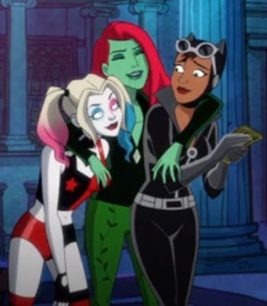 Iconic Trios Cartoon, Iconic Trio Halloween Costumes, Trio Cosplay, Cartoon Trios, Iconic Trios Female, Harley Quinn Show, Catwoman Poison Ivy, Iconic Trios, Trio Cartoon