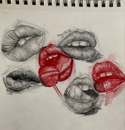 #lips#eyes#features#red#drawings#pencil Eye Lips Drawing, Red Pencil Sketch, Lip Doodles, Red Pen Drawings, Interesting Hobbies, Eyes Features, Red Drawing, Lips Sketch, Prismacolor Art