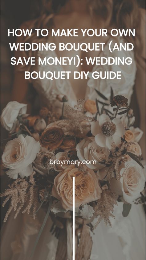 Are you wondering how to make your own wedding bouquet and DIY it? I've got you! Weddings are magical, but let’s be real, they can also get expensive, especially when it comes to flowers. But if you’re looking for a way to save some money without sacrificing beauty, a wedding bouquet DIy is a great option. Here's how to go about it. Diy Rustic Bouquet, Doing Your Own Wedding Flowers, Large Bride Bouquet, Making Bouquets For Weddings, Diy Winter Wedding Bouquet, Diy Cascading Bridal Bouquets, How To Make Bridal Bouquets Step By Step, How To Make A Wedding Bouquet, How To Make A Bouquet