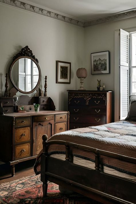 15 Aesthetic Vintage Bedroom Ideas Vintage Lovers Will Adore Aesthetic Vintage Bedroom Ideas, Aesthetic Vintage Bedroom, Vintage Aesthetic Bedroom, Bedroom Ideas Vintage, Vintage Room Aesthetic, Inspiring Aesthetic, Vintage Bedroom Styles, 15 Aesthetic, 2024 Bedroom