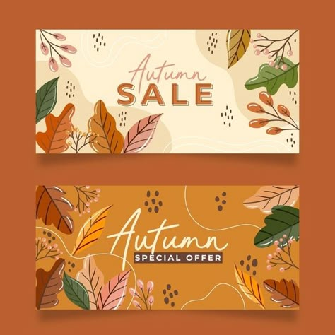 Fall Graphic Design, Banner Design Ideas, Autumn Banner, Soya Mumu, Nature Autumn, Banner Design Inspiration, Fall Banner, Autumn Design, Website Banner