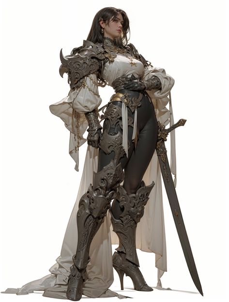 ArtStation - Medieval female swordsman Female Knight Art, Medieval Female, Female Swordsman, Accel World, Female Armor, Female Character Concept, Female Knight, Knight Art, Fantasy Armor