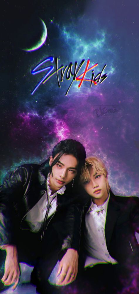 Hyunjin and Felix couple wallpaper (HyunLix) Felix And Hyunjin Wallpaper, Matching Wallpaper Lockscreen, Lockscreen Matching, Lockscreen Couple, Couple Goal, Matching Wallpaper, Couple Wallpaper, Felix Stray Kids, Wallpaper Wallpaper