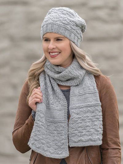 Scarf Knit Pattern, Sheep Knitting Pattern, Textured Hat, Hat And Scarf Set, Knit Scarves, Knitting Patterns Free Hats, Beginner Knitting Patterns, Scarf Knit, Knit Stitches