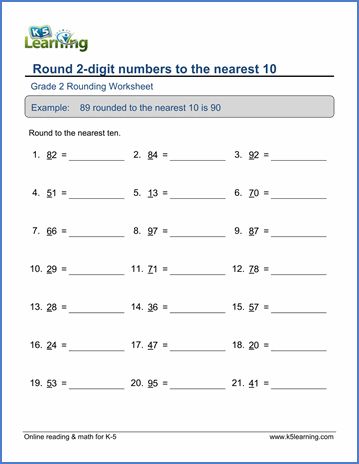 Grade 2 Place Value Worksheet on rounding 2-digit numbers to the nearest 10 Round Off To The Nearest 10, Round To The Nearest Ten Worksheet, Rounding To The Nearest 10 And 100, Rounding To Nearest 100, Rounding To The Nearest 10, Rounding Off To The Nearest 10, Rounding To The Nearest Thousand, Rounding Off Numbers, Rounding 3 Digit Numbers