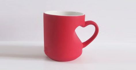 Heart Shaped Handle Coffee Mug Valentine Stuff, The Other Half, Mug Printing, Other Half, A Heart, The Body, Bone China, Valentine Day Gifts, Heart Shapes