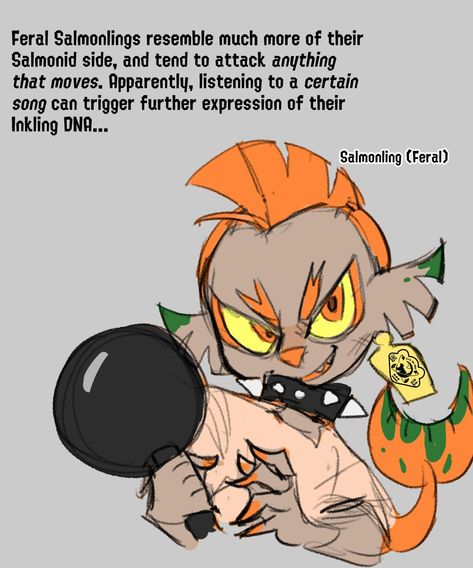 HIBOU @zine grind on Twitter: "We've discovered some super secret information on the mysterious Salmonlings!!… " Splatoon Oc Ideas, Splatoon Fan Made Species, Splatoon Species, Splatoon Salmonoid Oc, Splatoon Salmonid Art, Splatoon 2 Art, Geek Jewelry, Swag Art, Splatoon