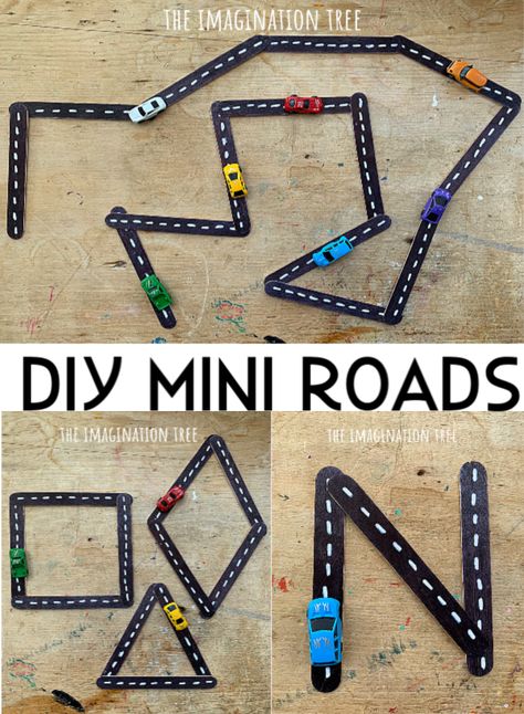 Make a gorgeous DIY mini roads set for encouraging fine and gross motor development, building shapes, letters of the alphabet and hours of imaginative play on the go too! Perfect as an easy homemade gift idea, and even more brilliant when paired with a vehicle related story book. Let’s make a DIY mini roads set!...Read More » Transportation Preschool Activities, Transportation Activities, Imagination Tree, Transportation Crafts, Transportation Preschool, Easy Homemade Gifts, Busy Boxes, Transportation Theme, Creative Curriculum