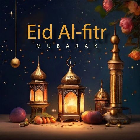 Photo eid al_fiter flyer ramadan eid | Premium Photo #Freepik #photo Eid Al-fitr, Ramadan Blessings, Eid Mubarak Wishes, Eid Ul Fitr, Eid Al Fitr, Image Icon, Event Food, Easter Egg Decorating, Card Banner