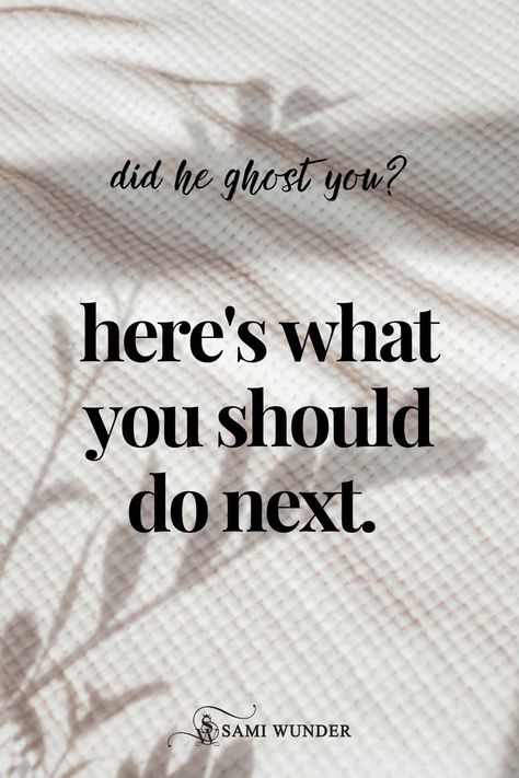 Did he just ghost me?? It can be so frustrating to feel like your relationship was going smoothly and then he just suddenly disappears. Relationship expert Sami Wunder breaks down what you need to know about men who ghost, WHY they disappear, and what you should do next. You are worthy of love and a relationship with a man who is committed! What To Do When He Ghosts You, Why Did He Ghost Me, He Ghosted Me, Real Relationship Advice, Worthy Of Love, Ghost Of You, Why Do Men, Committed Relationship, Dating Coach