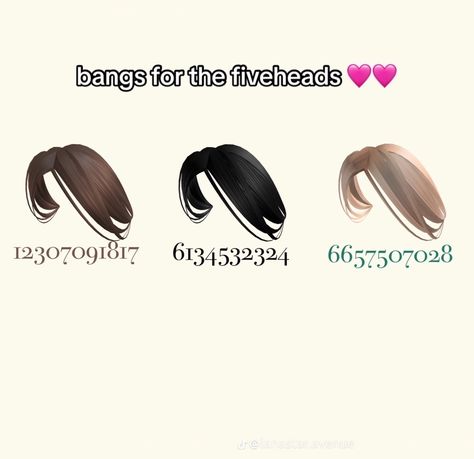 Colored Bangs, Brown Hair Roblox, Preppy Kids, Blonde Bangs, Y2k Hair, Emo Roblox Avatar, Retro Wallpaper Iphone, Black Hair Roblox, Cute Small Animals