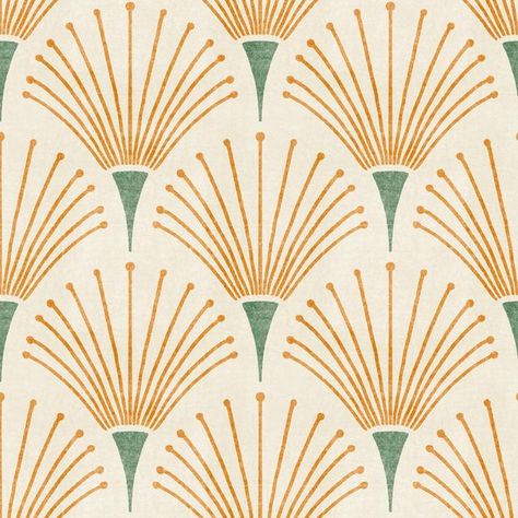 Amy MacCready on Instagram: "Here’s Albertine, just a nice classic Art Deco sunbeam or floral to go with my Rosy Deco collection in my shops. #surfacepatterndesign #floral #wallpaper #fabric #crafting #artdeco #homedecor #interiordesign" Fun Bathrooms, Art Deco Graphic Design, Art Deco Motifs, Art Deco Prints, Art Deco Fabric, Minimal Patterns, Art Deco Floral, Wallpaper Fabric, Pattern Play