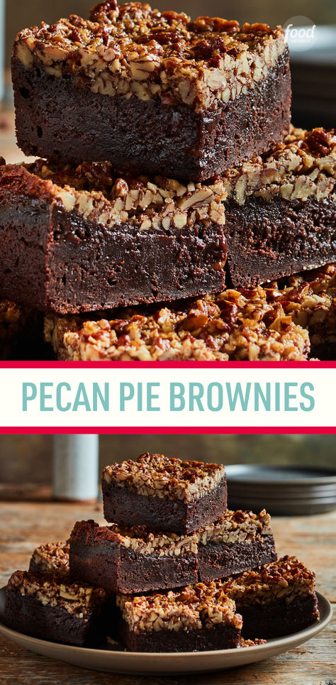 Pecan Pie Brownies Food Network, Heavenly Recipes, Pecan Pie Brownies, Pecan Brownies, Brownie Desserts Recipes, Best Chocolate Desserts, Nut Recipes, Pecan Recipes, Mousse Recipes