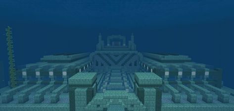 Minecraft Ocean Monument, Minecraft Inspo, Minecraft Creations, Minecraft Projects, Empire State Building, Statue Of Liberty, Monument, Minecraft, Building