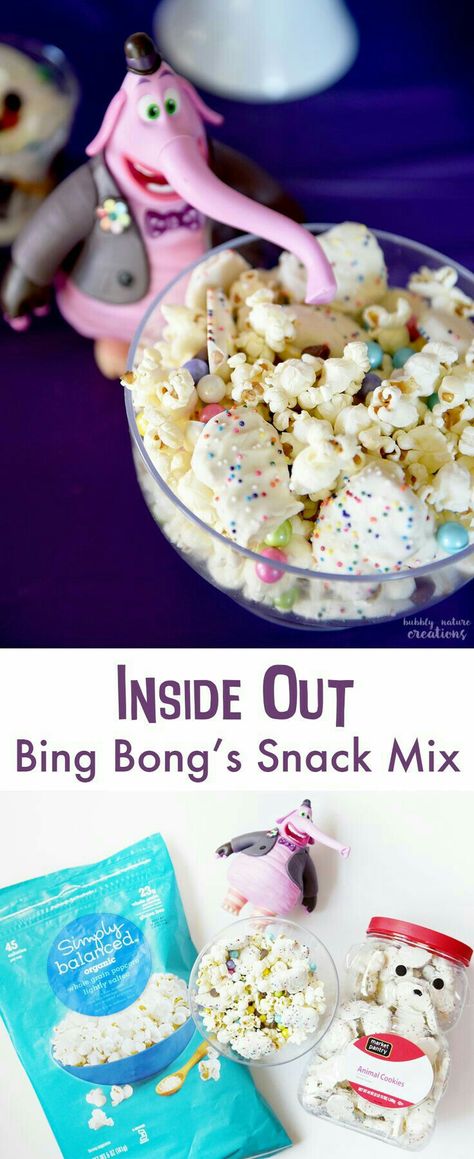 Inside Out Bing Bong, Inside Out Party Ideas, Inside Out Movie, Movie Night Dinner, Movie Night Food, Movie Cakes, Disney Dinner, Disney Movie Night, Bing Bong