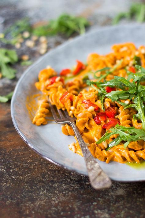 jessica cox | pasta with creamy roasted capsicum sauce Philadelphia Pasta, Capsicum Sauce, Recipe For Pasta, Roasted Capsicum, Feta Pasta, Pasta Sauce, Sauce Recipe, Sauce Recipes, Pasta Salad