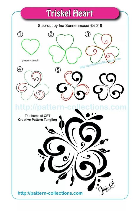 Trin For Trin Tegning, Zantangle Art, Easy Zentangle Patterns, Zentangle Doodles, Zentangle Drawing, Zentangle Flowers, Zentangle Ideas, Zen Doodle Patterns, Zentangle Tutorial