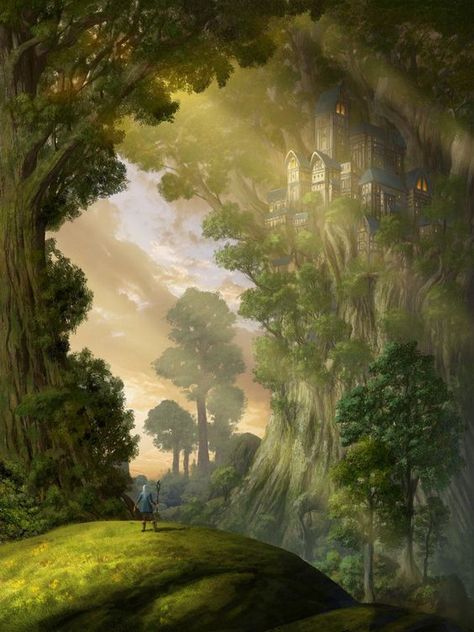 Fantasy Forest, Fantasy City, Fantasy Setting, Fantasy Places, Fantasy Art Landscapes, Arte Fantasy, 판타지 아트, Environment Design, Fantasy Inspiration