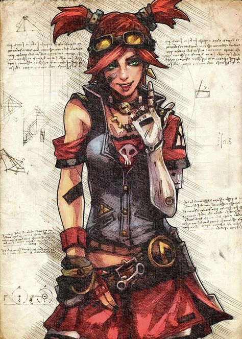 Borderlands Tattoo, Borderlands Series, Borderlands Art, Couples Cosplay, Tiny Tina, Fallout Art, X Male Reader, Female Character, Borderlands