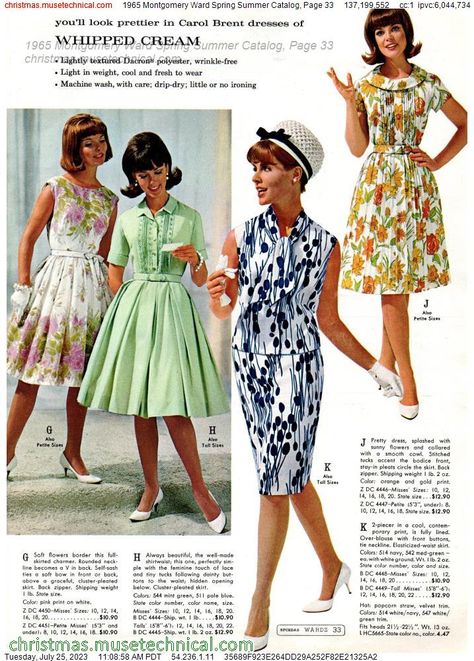 Catalog Clothes, 1962 Fashion, 1965 Fashion, Late 60s Fashion, 1950s Accessories, 1960s Women, 60’s Fashion, Retro Lifestyle, June Cleaver